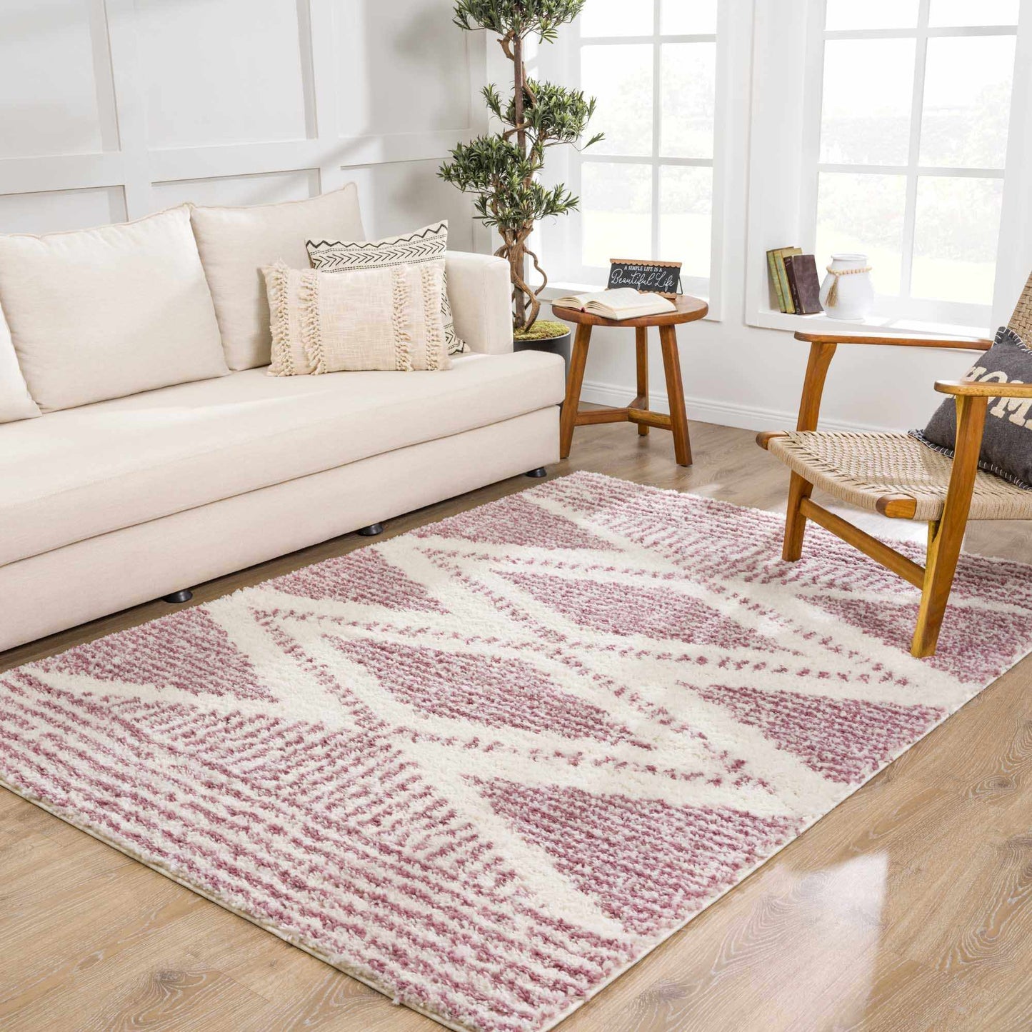 Trunding Plush in Pink Area Rug