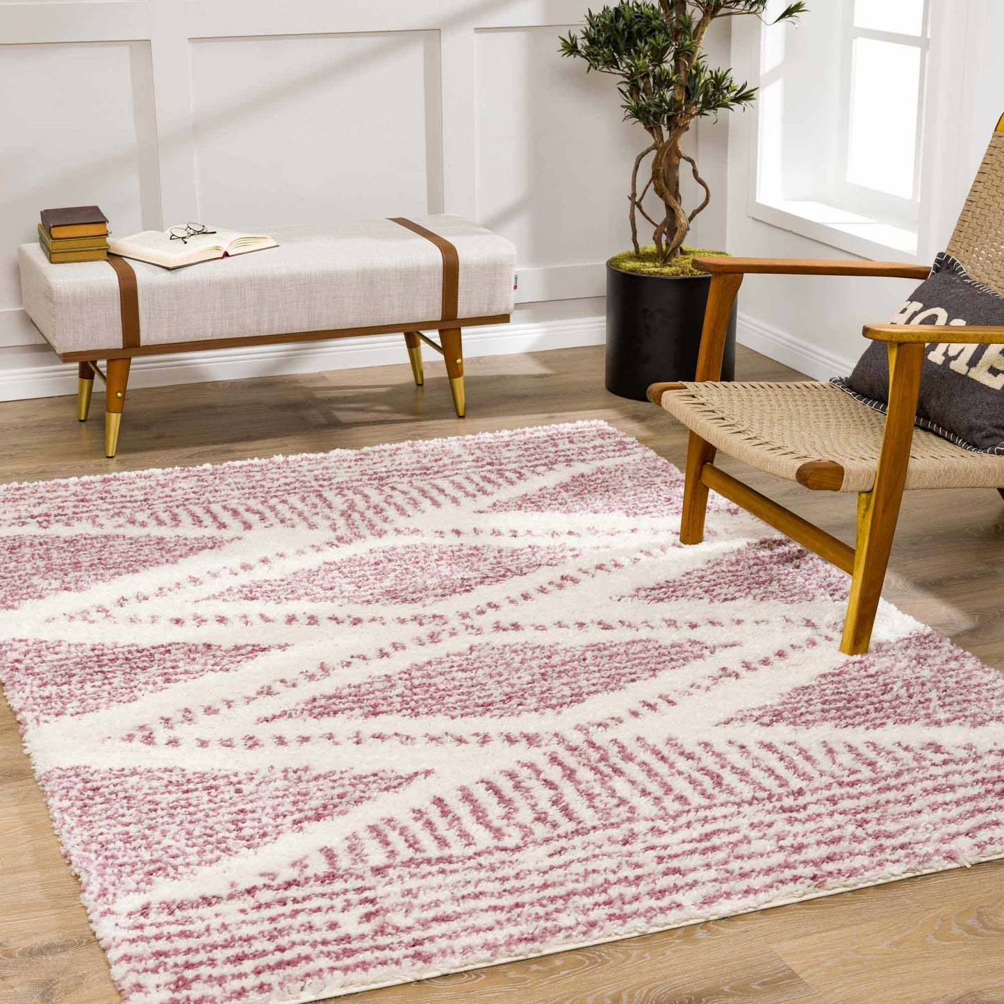 Trunding Plush in Pink Area Rug