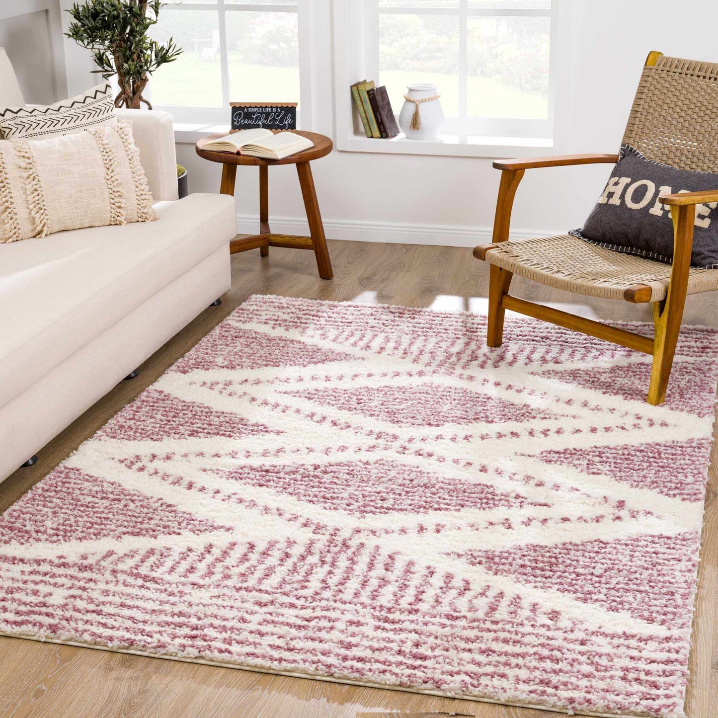 Trunding Plush in Pink Area Rug