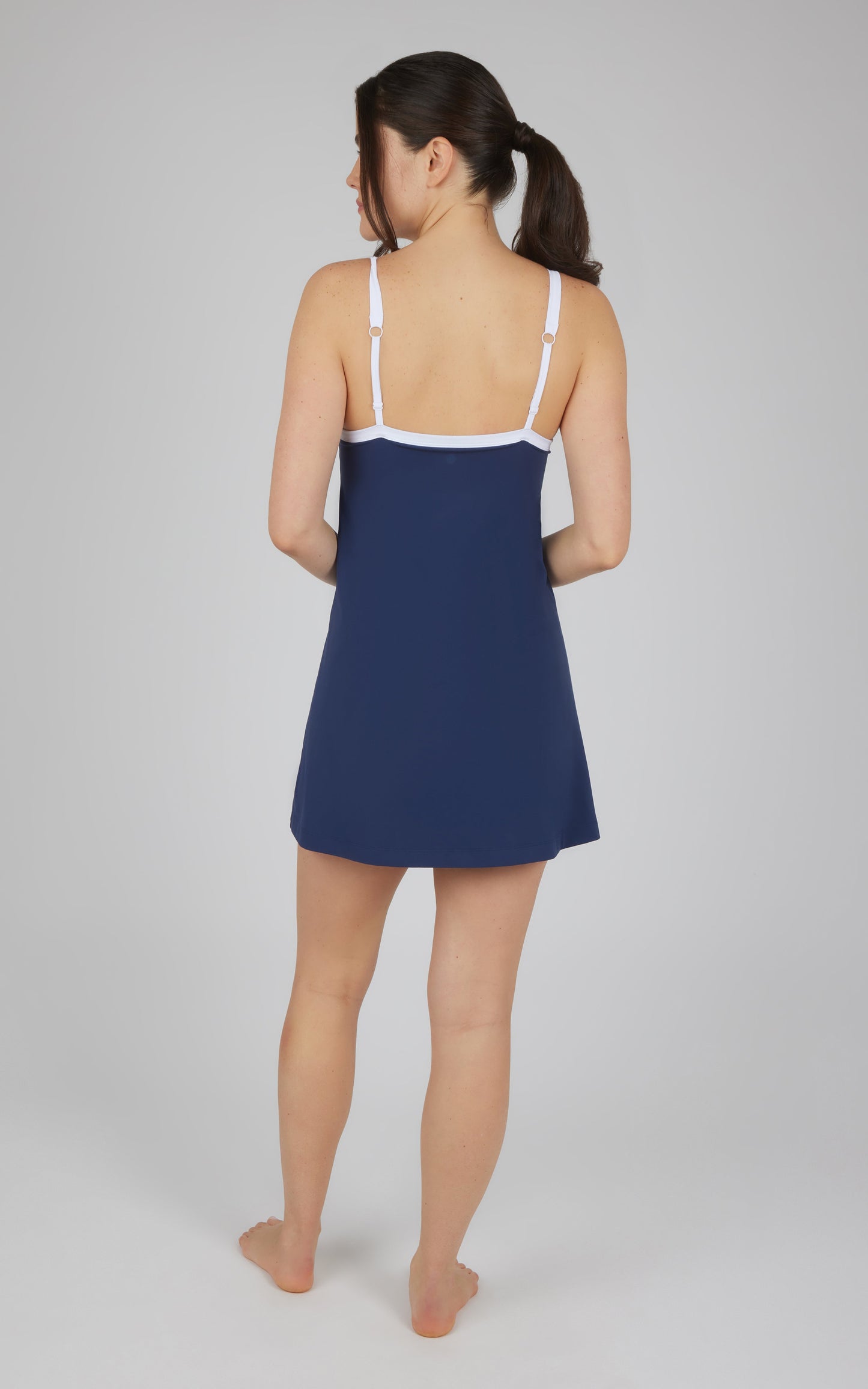Nude Tech Square Neck Dress