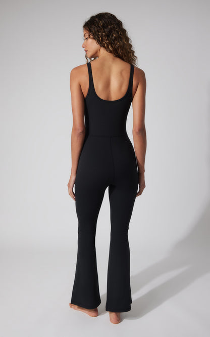 Felix Ribbed Scarlett Flare Jumpsuit