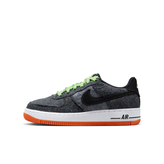 Nike Grade School Air Force 1 Low Lv8 'Black Ghost Green' Sneakers