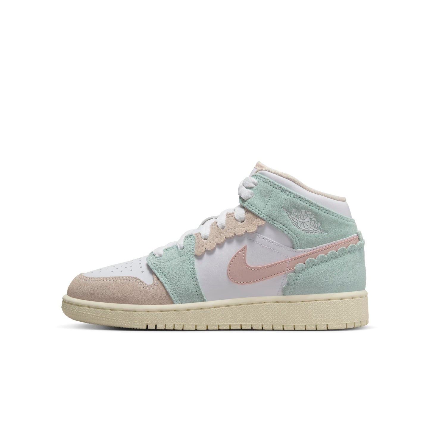 Grade School Air Jordan Retro 1 Mid Se 'Pink Oxford (Gs)'