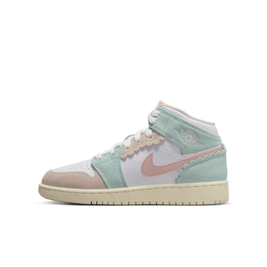 Grade School Air Jordan Retro 1 Mid Se 'Pink Oxford (Gs)'