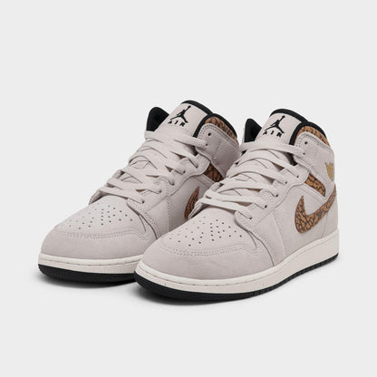 Grade School Air Jordan Retro 1 Mid Se 'Brown Elephant (Gs)' - DZ5369-102