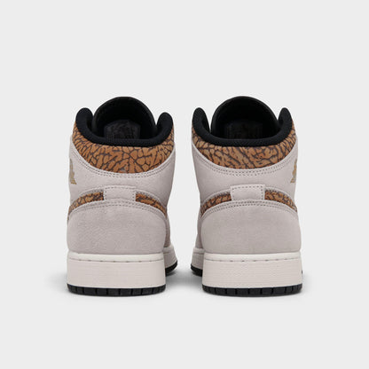 Grade School Air Jordan Retro 1 Mid Se 'Brown Elephant (Gs)' - DZ5369-102