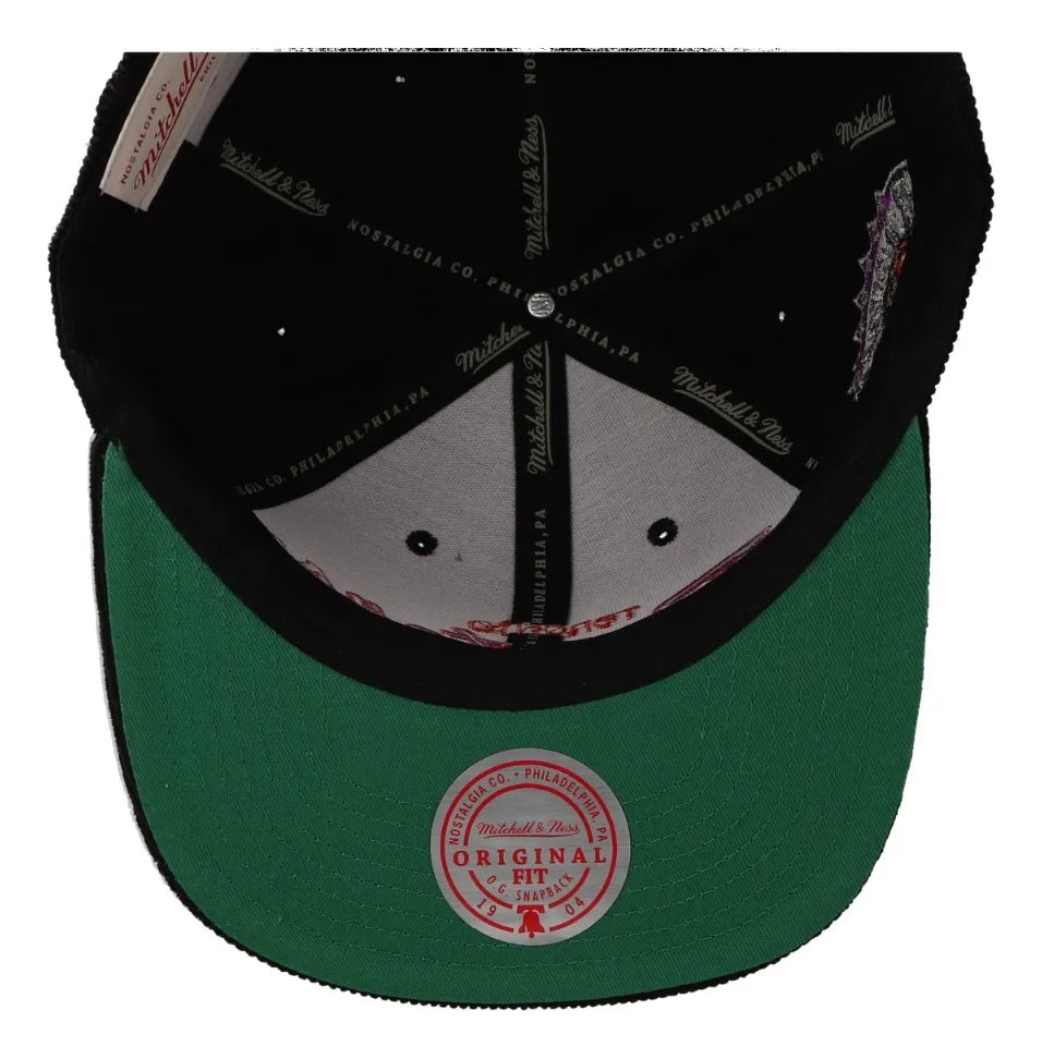 Mitchell & Ness Men's NBA Cord Script Snapback Hwc Raptors Snapback Caps