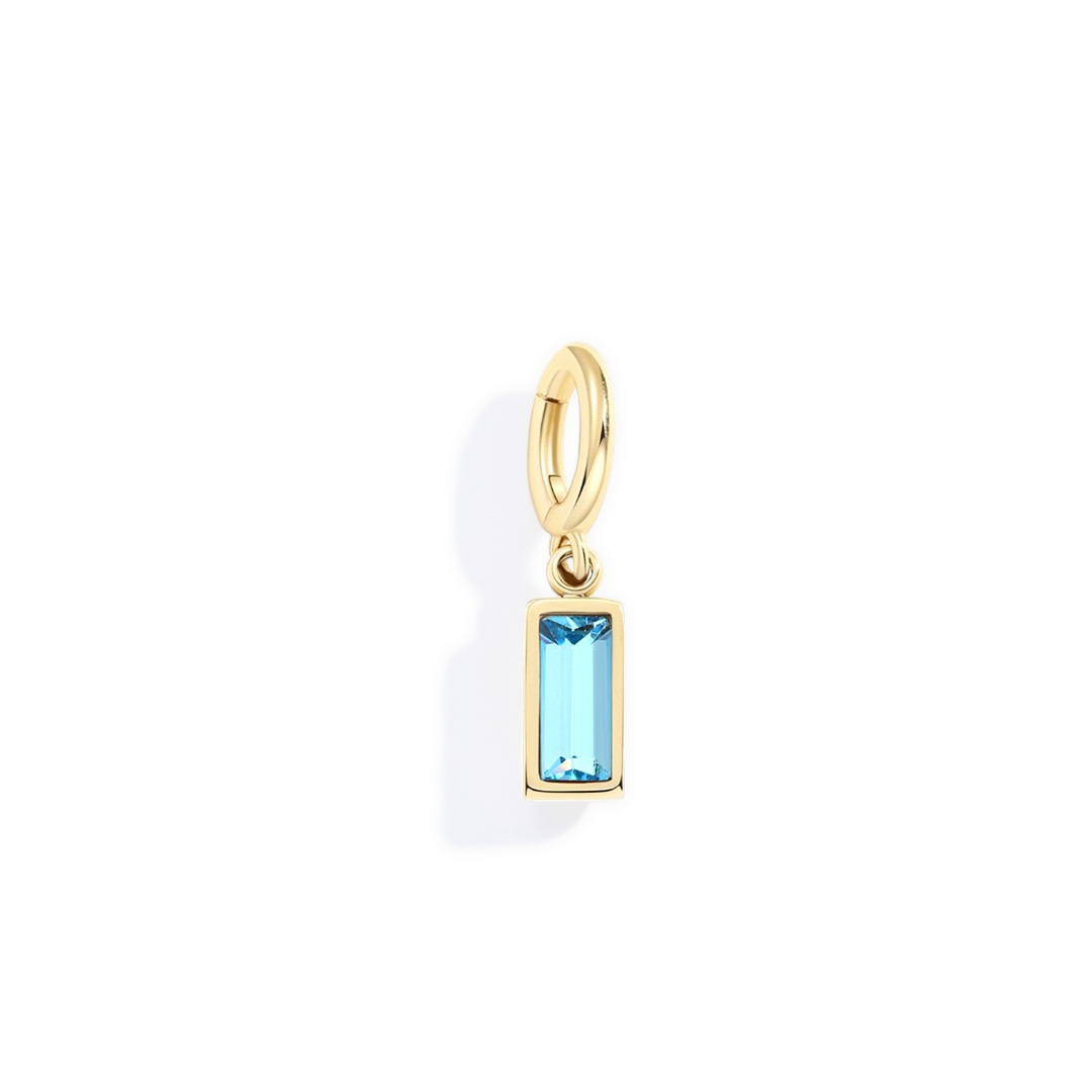 Mint & Lily Dainty Baguette Birthstone Charm