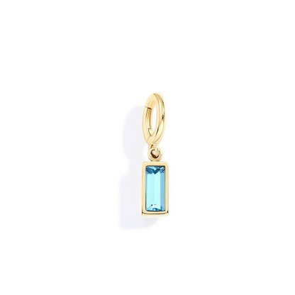 Mint & Lily Dainty Baguette Birthstone Charm
