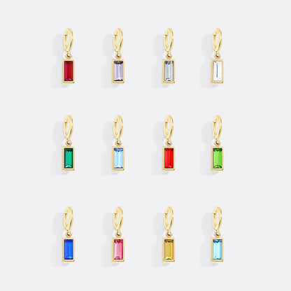 Mint & Lily Dainty Baguette Birthstone Charm