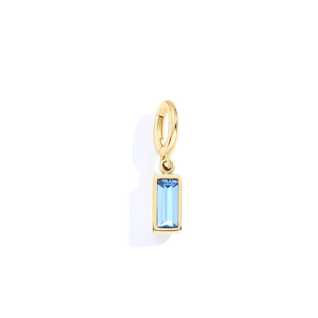 Mint & Lily Dainty Baguette Birthstone Charm