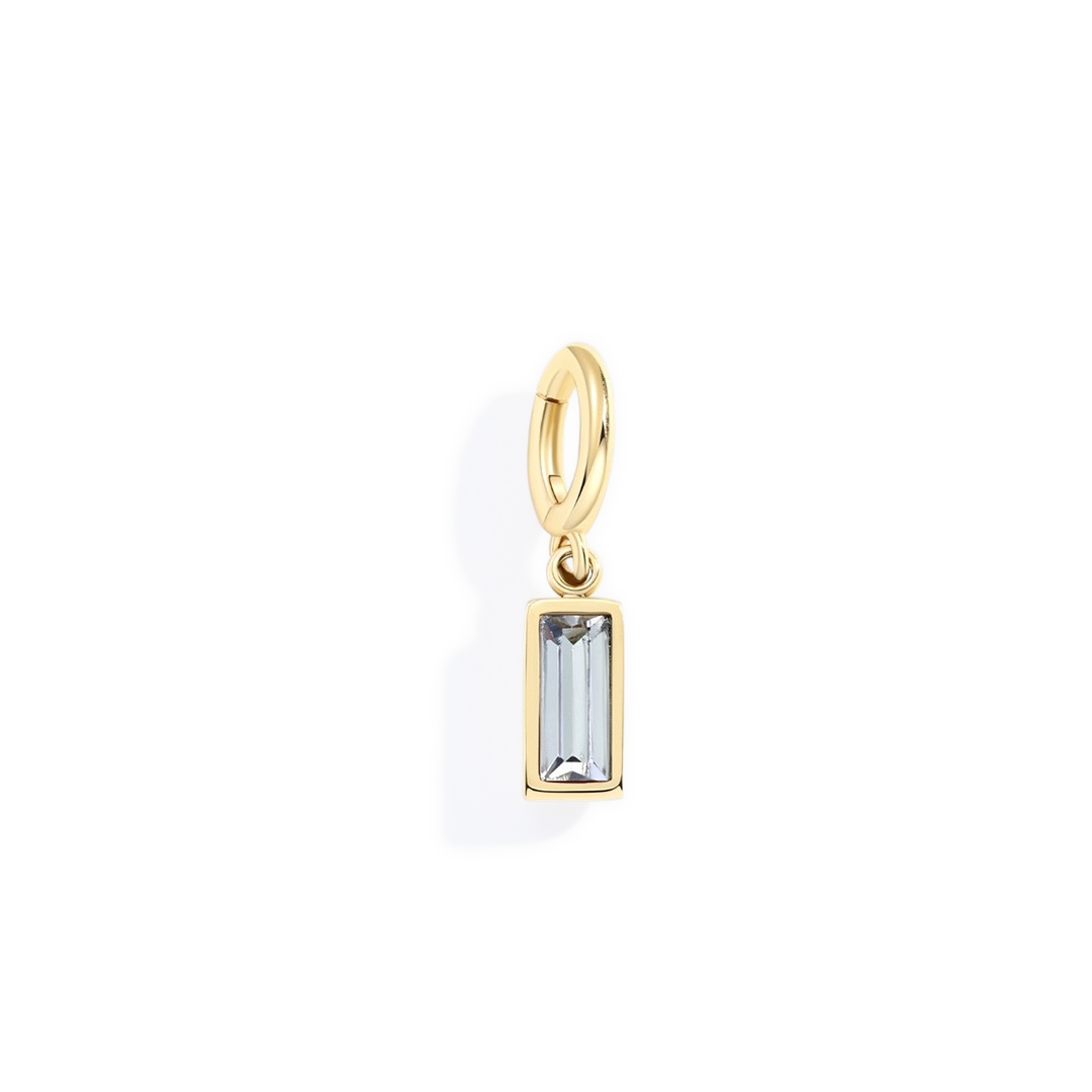 Mint & Lily Dainty Baguette Birthstone Charm