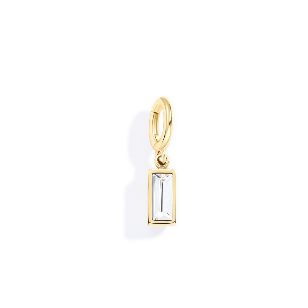 Mint & Lily Dainty Baguette Birthstone Charm