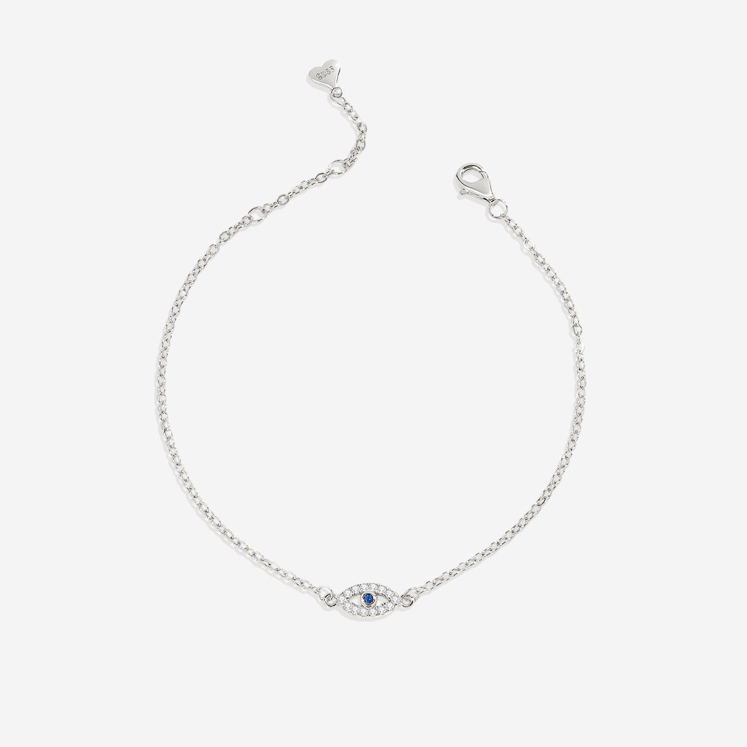 Mint & Lily Dainty Evil Eye Charm Bracelet