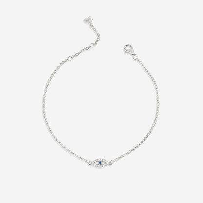 Mint & Lily Dainty Evil Eye Charm Bracelet
