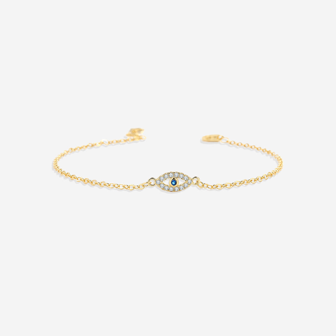 Mint & Lily Dainty Evil Eye Charm Bracelet