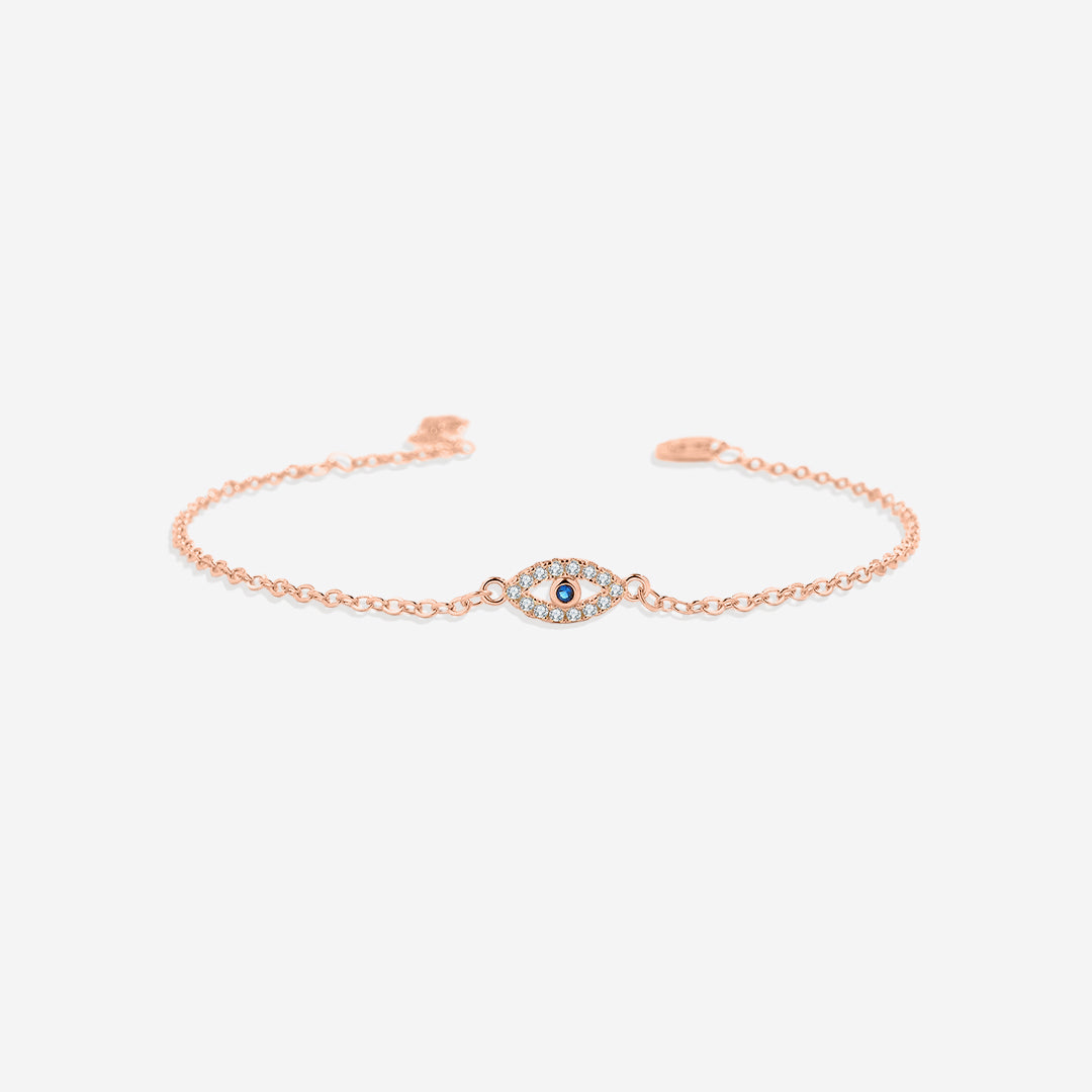 Mint & Lily Dainty Evil Eye Charm Bracelet