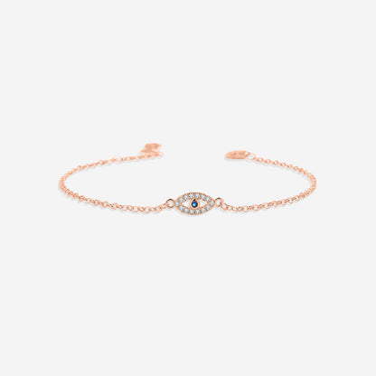 Mint & Lily Dainty Evil Eye Charm Bracelet