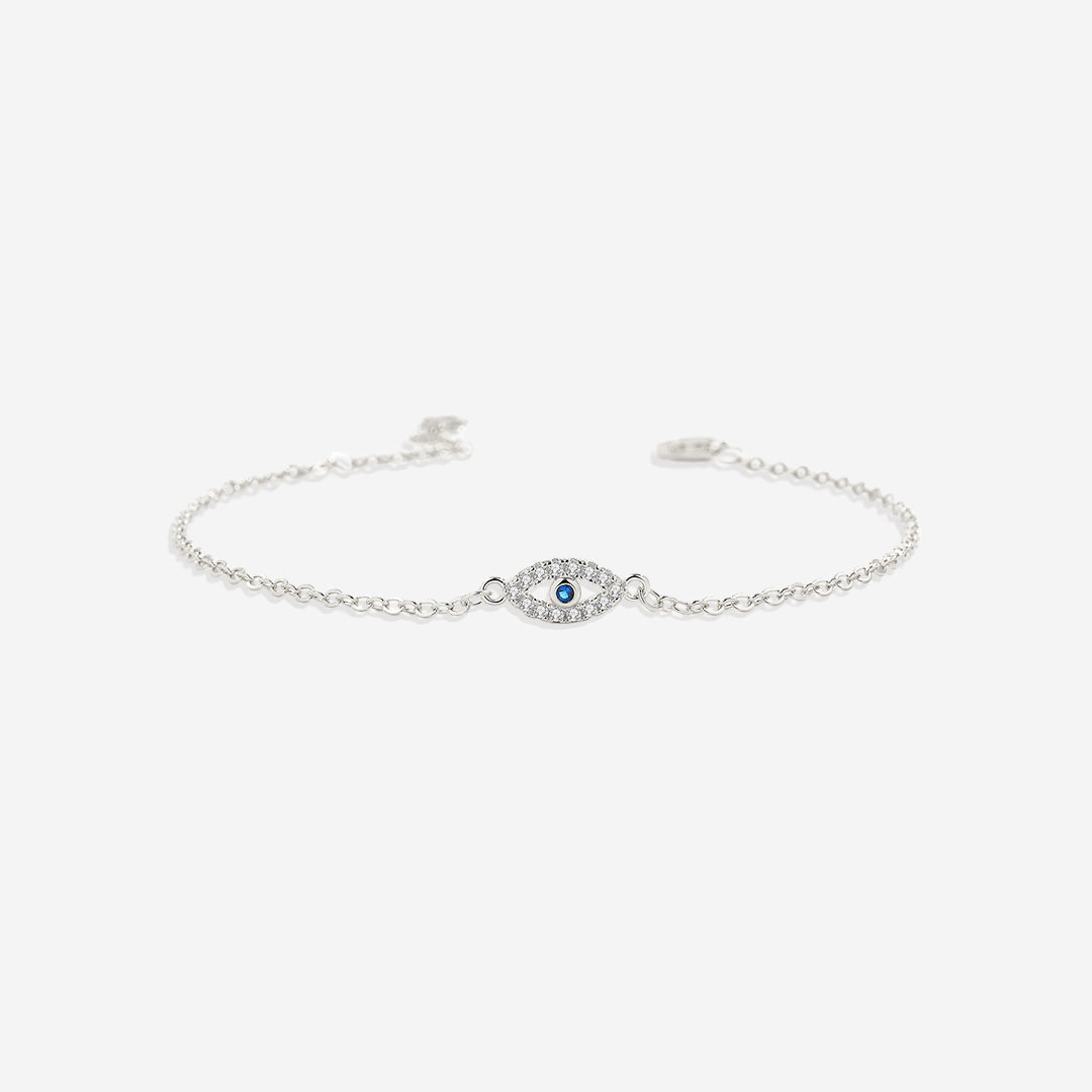 Mint & Lily Dainty Evil Eye Charm Bracelet