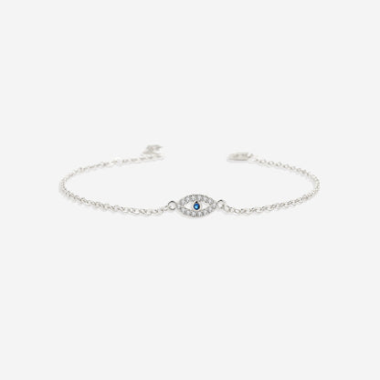 Mint & Lily Dainty Evil Eye Charm Bracelet