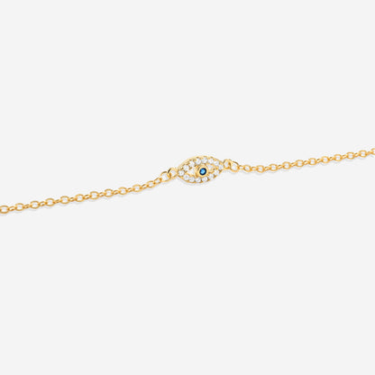Mint & Lily Dainty Evil Eye Charm Bracelet
