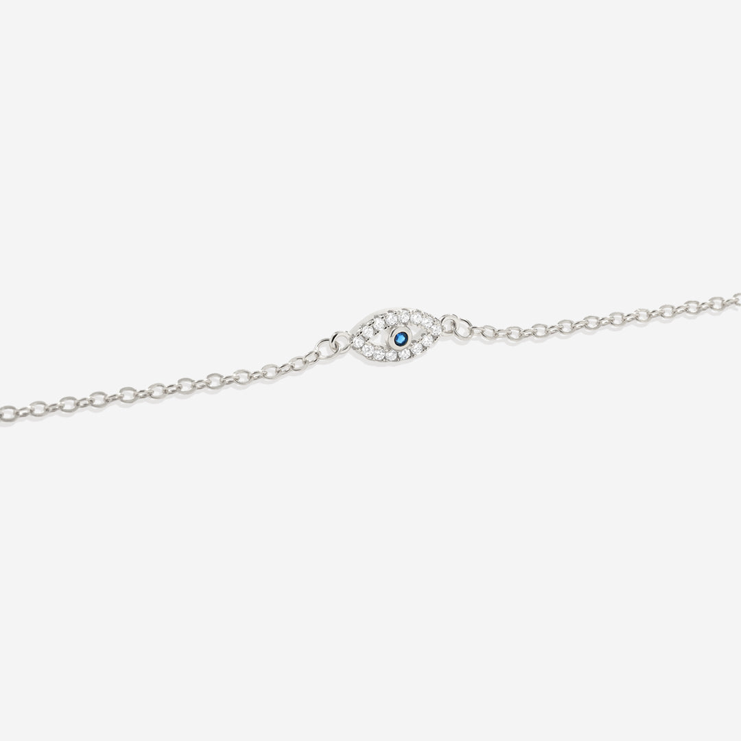 Mint & Lily Dainty Evil Eye Charm Bracelet