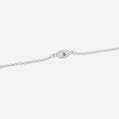 Mint & Lily Dainty Evil Eye Charm Bracelet