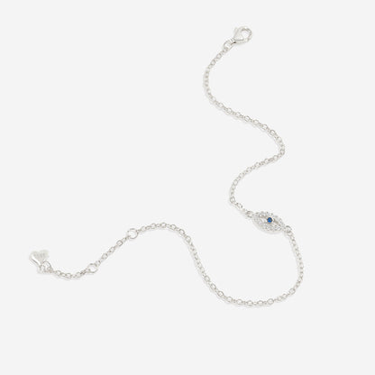 Mint & Lily Dainty Evil Eye Charm Bracelet