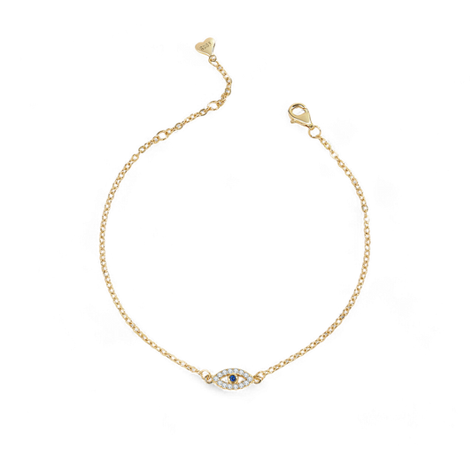 Mint & Lily Dainty Evil Eye Charm Bracelet