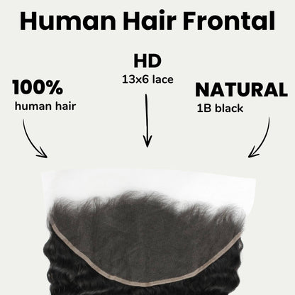 Deep Wave 13x6 HD Lace Human Hair Frontal