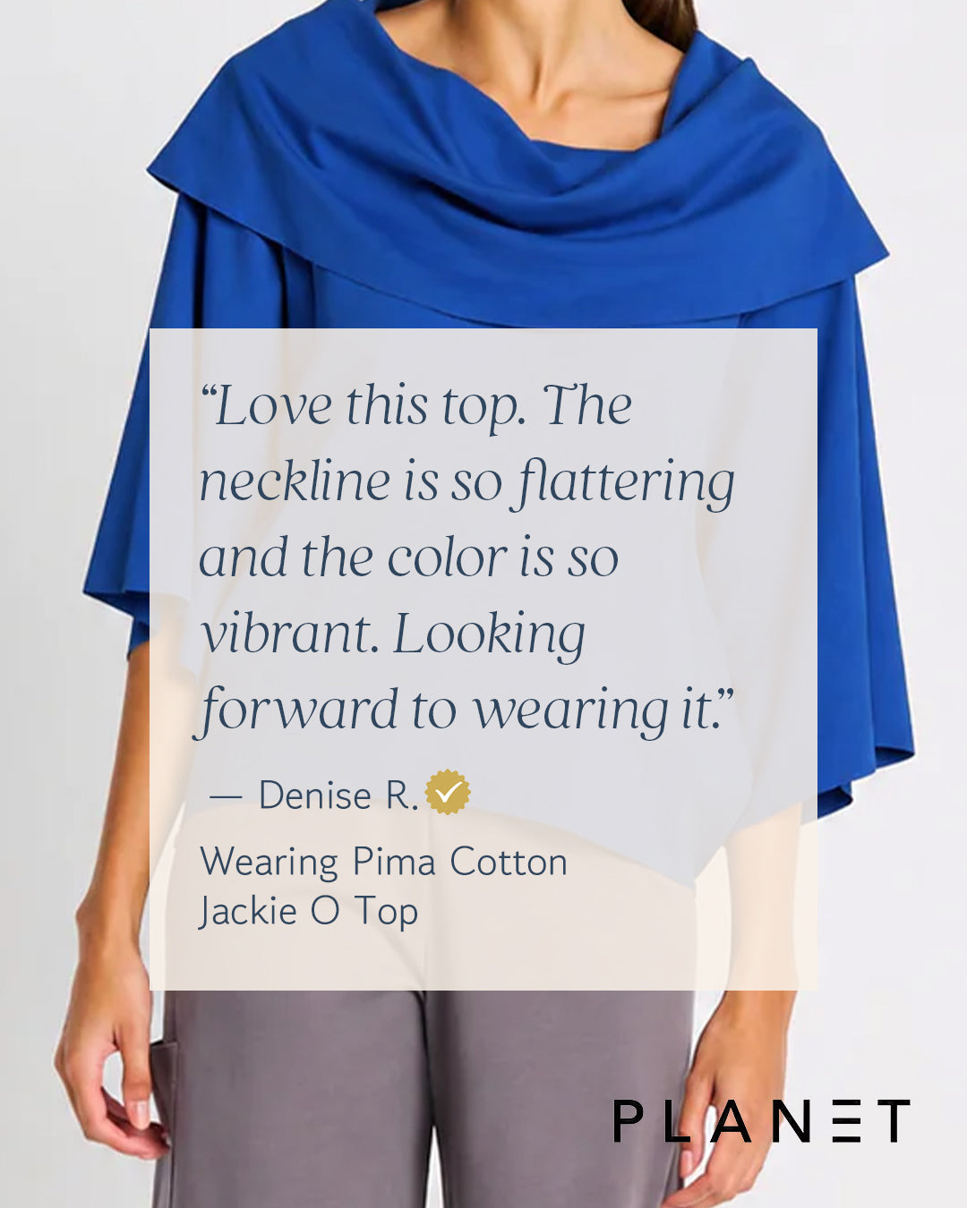 Pima Cotton Jackie O Top - Royal