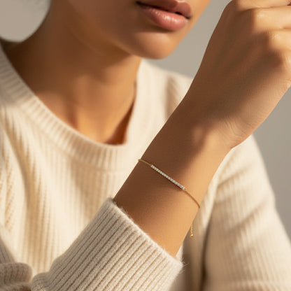 Mint & Lily Diamond Bar Bracelet
