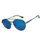 Shiny Dark Antique Silver w/ Blue Mirror Polarized