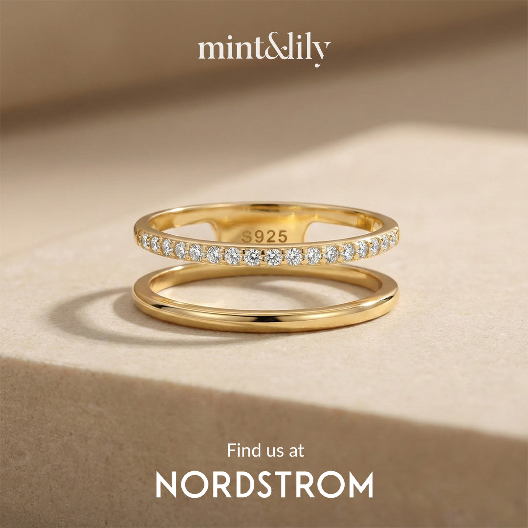 Mint & Lily Double Band Pave Ring