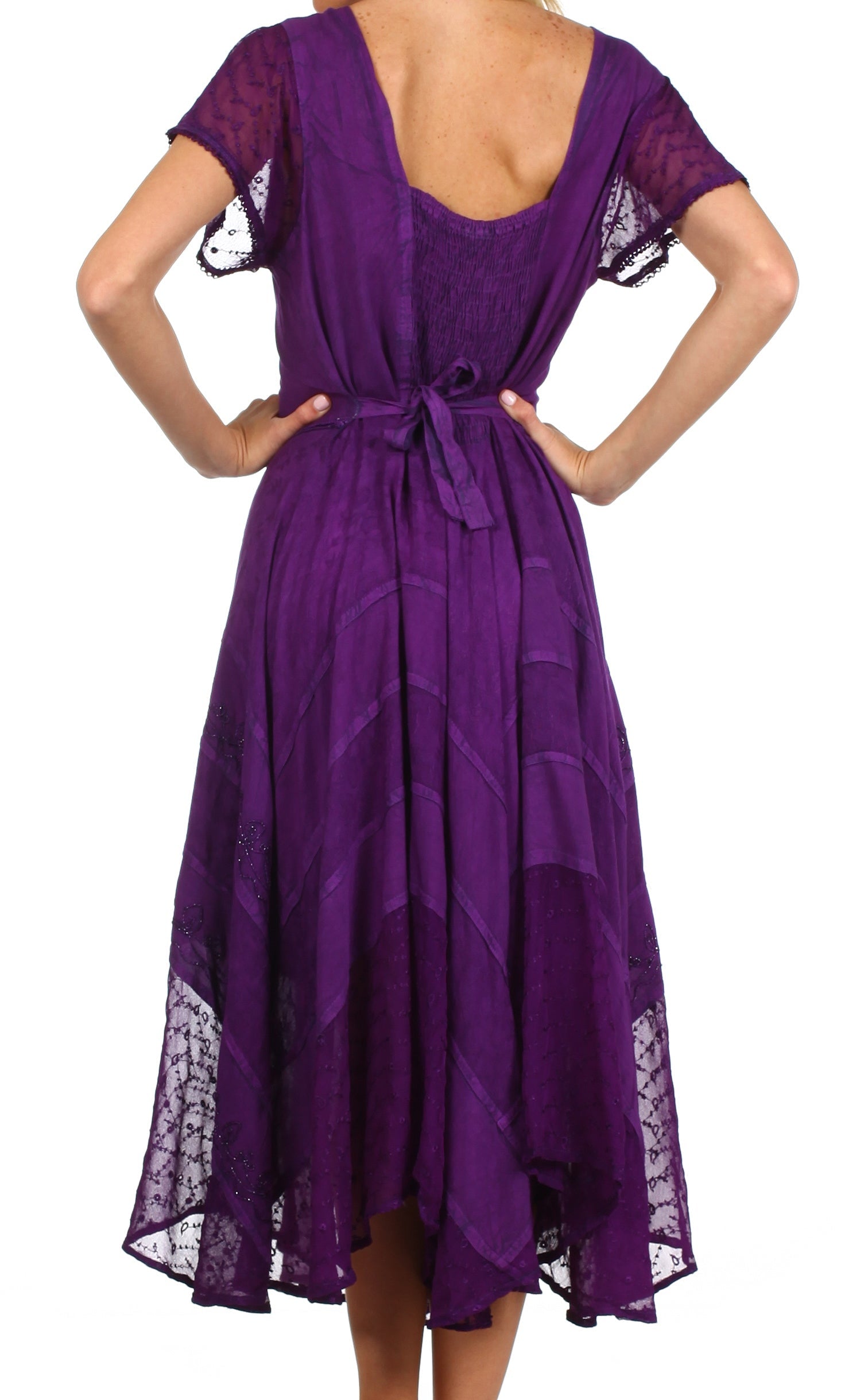 sakkas marigold embroidered fairy dress Sakkas Marigold Embroidered Fairy Dress S/M / Cayenne
