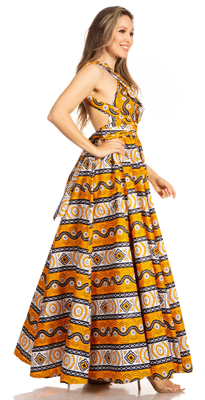Sakkas Sandy Sexy Backless Year Around Long Maxi Infinity Dress Many Ways To Wear