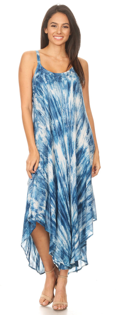 Sakkas Liz  Women's Maxi Loose Sleeveless Summer Casual Tank Dress Cover-up Caftan