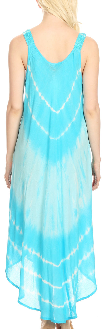 Sakkas Liz  Women's Maxi Loose Sleeveless Summer Casual Tank Dress Cover-up Caftan