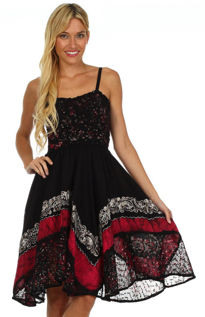 Sakkas Aphrodite Embroidered Batik Dress