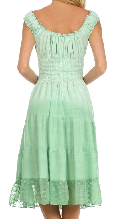 Sakkas Spring Maiden Ombre Peasant Dress