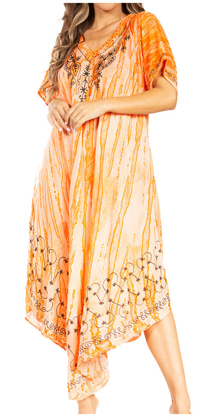 Sakkas Viveka Embroidered Caftan Dress