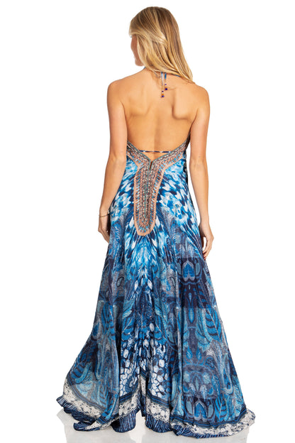 Sakkas Lizi 2025 Womens Maxi High-low Halter Handkerchief Long Dress Beach Party
