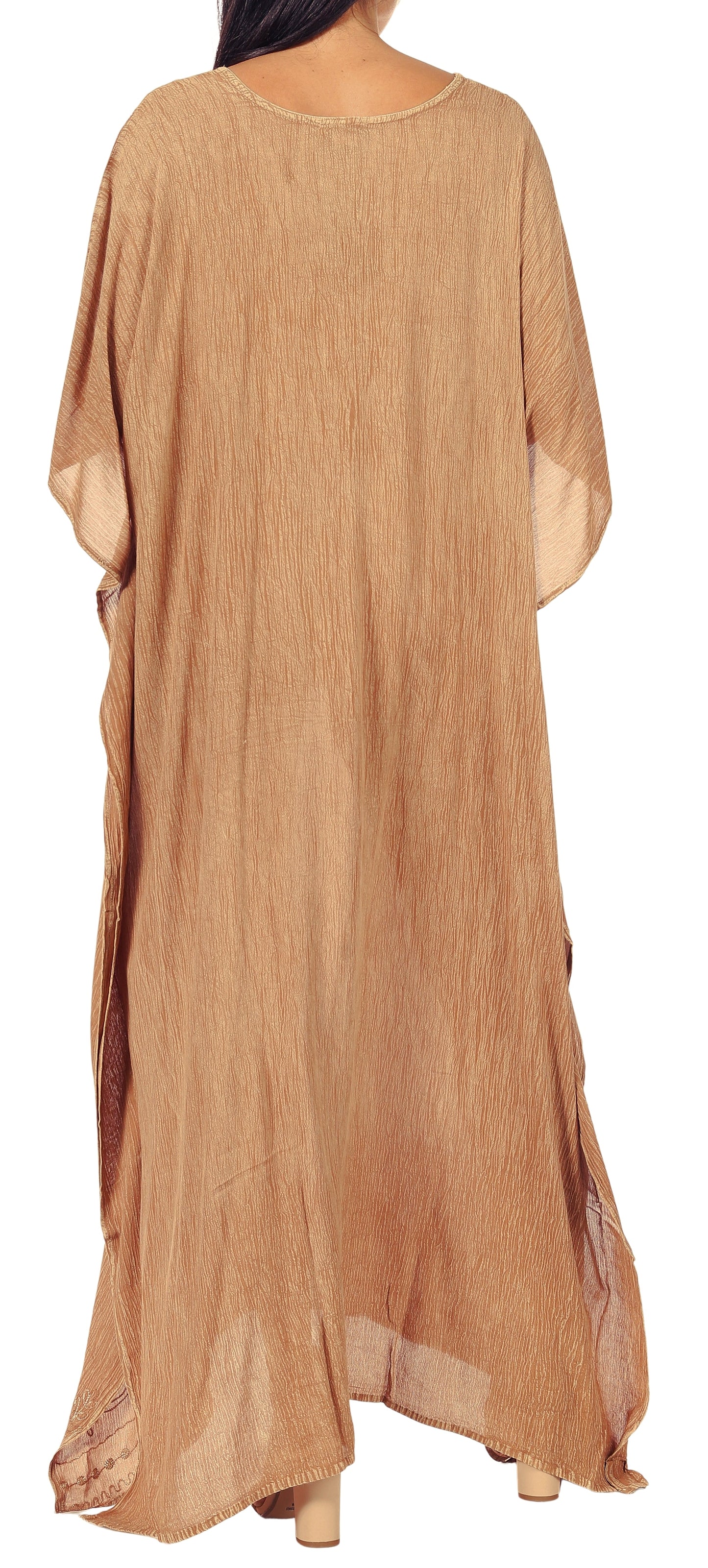 Sakkas Favi Womens Casual Long Maxi Dress Caftan Cover Up Loungewear in Rayon