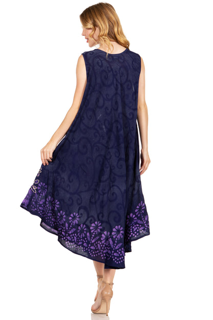 Sakkas Starlight Second Tie Dye Caftan Dress: Women's Beach Cover Up
