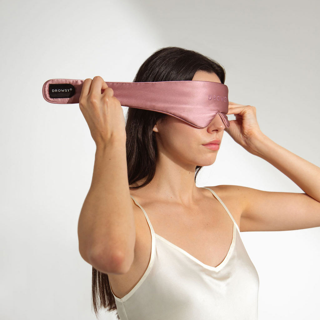 Drowsy Sleep Co. Featherweight Silk Eye Mask Damask Rose