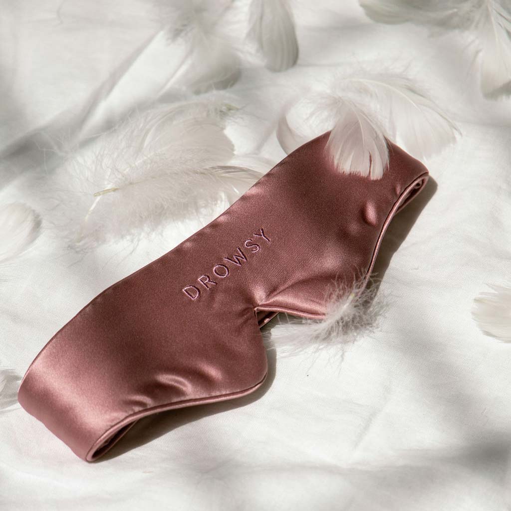 Drowsy Sleep Co. Featherweight Silk Eye Mask Damask Rose