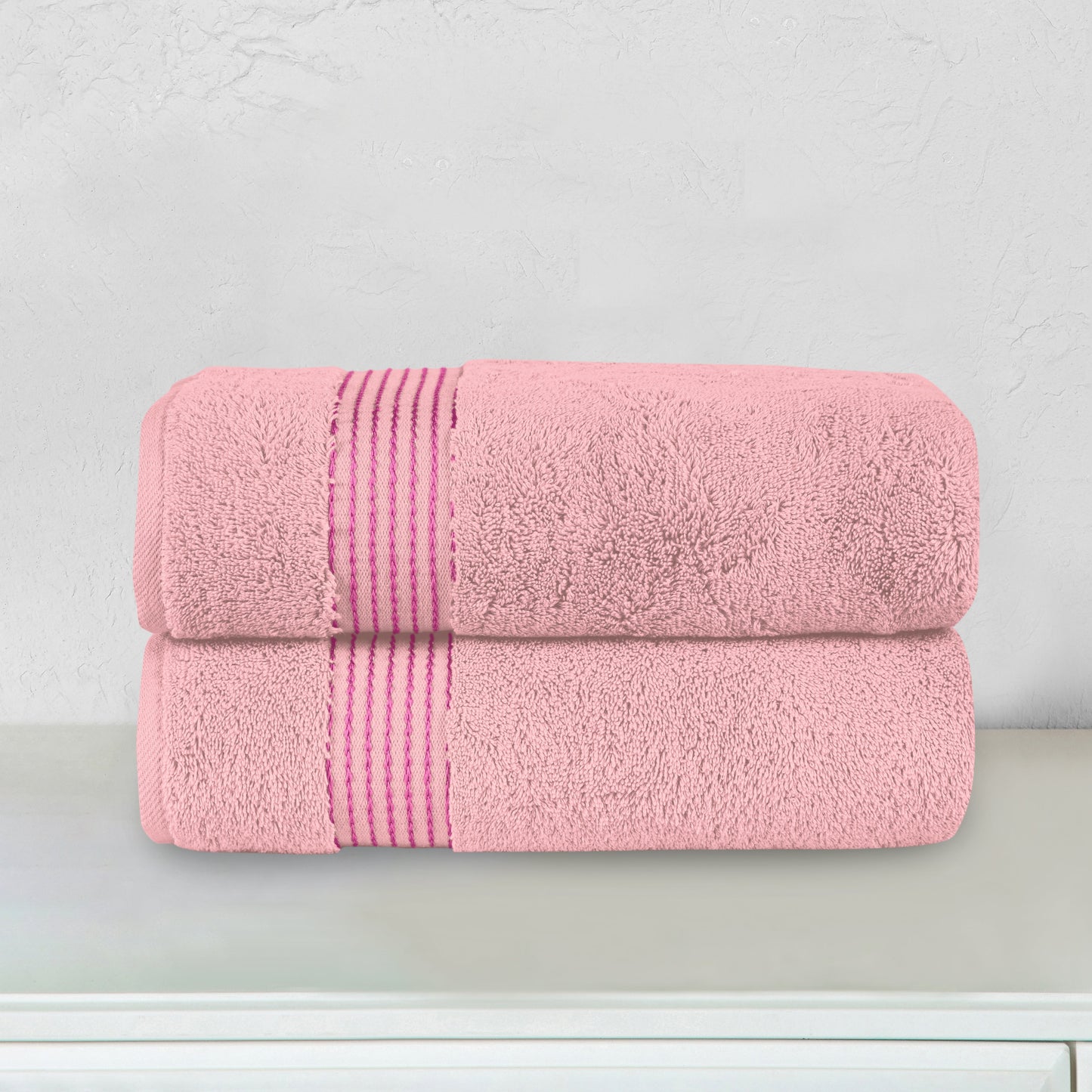 Elegant Comfort 2 Pack Premium Turkish Cotton Bath Towel Set, 27 x 54 inch