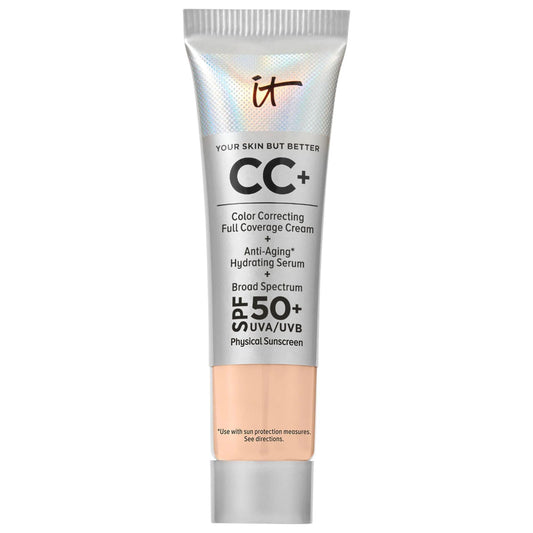 IT Cosmetics Mini CC+ Cream: Full Coverage, SPF 50+, Hydrating & Color Correcting Foundation - Vegan & Cruelty-Free