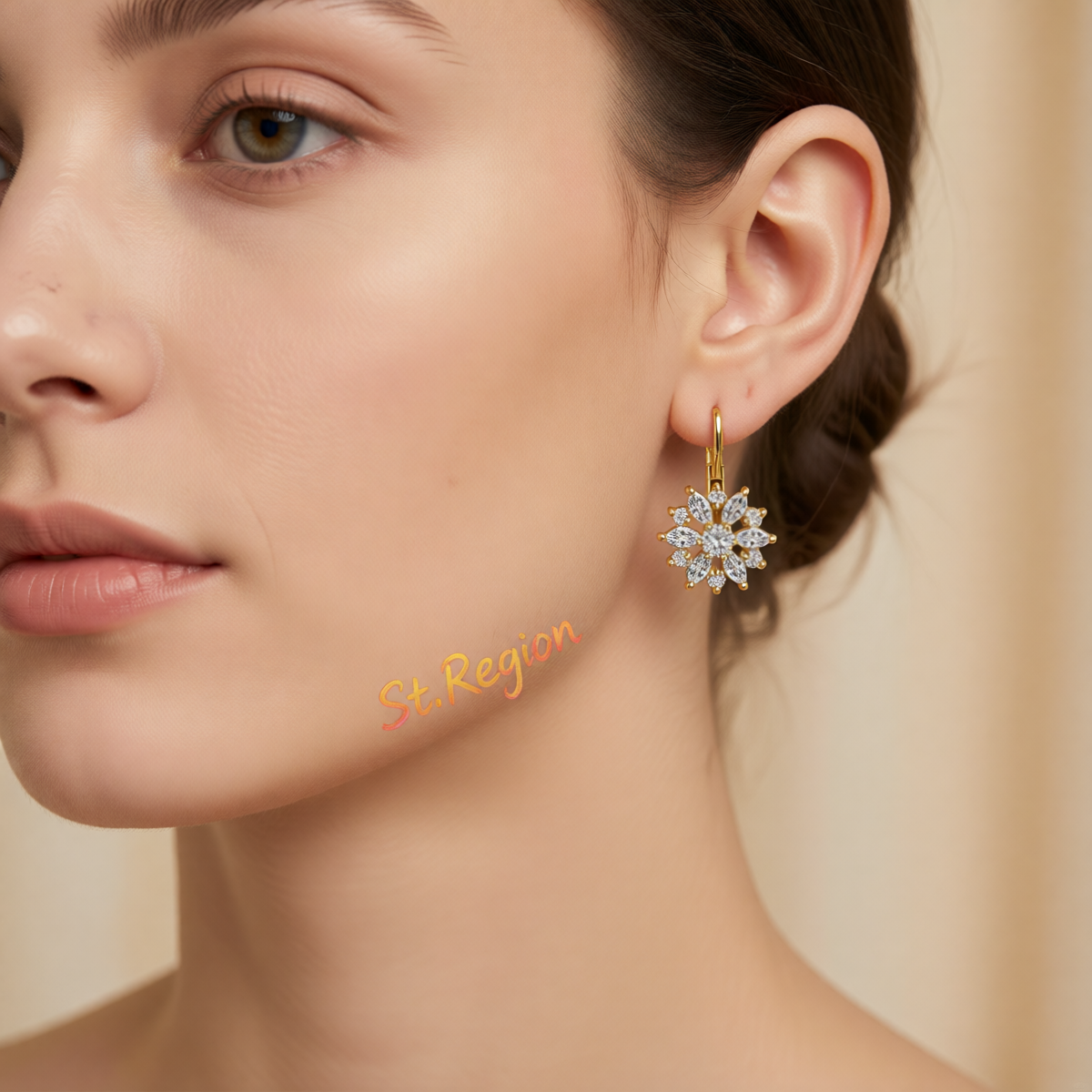 Crystal & Cubic Zirconia Goldtone Snowflake Drop Earrings