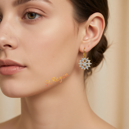 Crystal & Cubic Zirconia Goldtone Snowflake Drop Earrings
